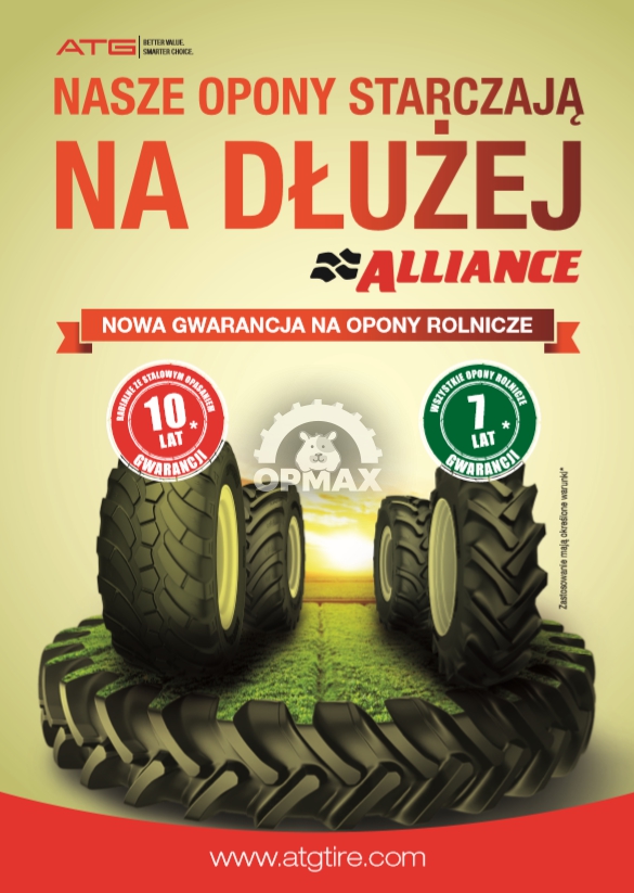 ALLIANCE WYDŁUŻA GWARANCJE NA OPONY ROLNICZE – MINIMUM 7 LAT